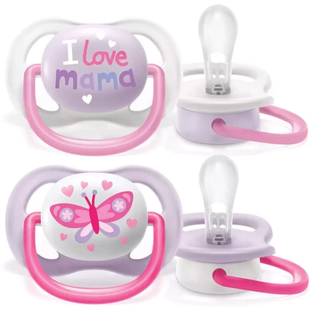 Avent Smoczek uspokajający Ultra Air ortodontyczny 0-6 m dziewczynka 949213
