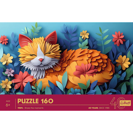 Puzzle Trefl 160 40-lecie Trefl Paper Art Kotek 400496