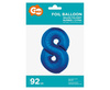BALON FOLIOWY CYFRA 8 NIEBIESKA 85CM