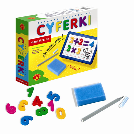 Cyferki magnetyczne z tablicą 004182