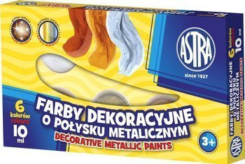 Farby metaliczne 6kol 10ml 140015 astra