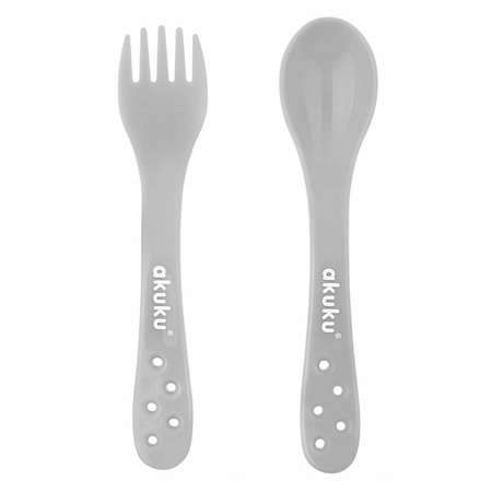Akku Sztućce w etui szare 000739