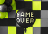 Balon foliowy Game Over 45cm czarny 029194