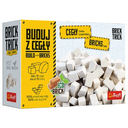 Trefl Brick Trick Buduj z cegły Cegły zamkowe białe 70 sztuk 615579