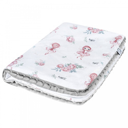 Kocyk Sredniaka Wróżki z minky glacier grey rozmiar 75x100 cm 418224