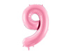 Balon foliowy cyfra 9 różowy 86cm 795112