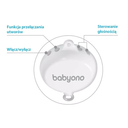 Babyono Karuzelka do łóżeczka z elektroniczną pozytywką Cosmos 413487