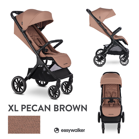 Easywalker Jackey XL Przestronny, samoskładający się wózek spacerowy z kołami XL Pecan Brown 114928