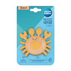 Canpol gryzak drewniano silikonowy Krab 871618