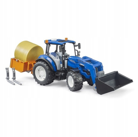 Bruder 02187 Traktor New Holland TS.120 z ładowaczem i akcesoriami 021870