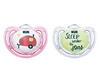 Nuk smoczki uspokajające silikonowe 0-6m-cy hello adventure 2szt 361459