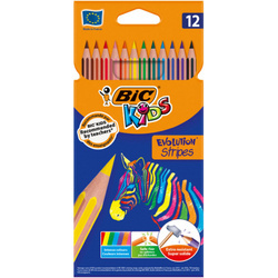 Bic Kredki ołówkowe Evolution Stripes 12kol 