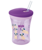 Nuk Kubek niekapek Evolution Action Cup 230ml 12m z silikonową słomką fioletowy