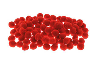 POMPONY 10MM CZERWONE 100szt 685711