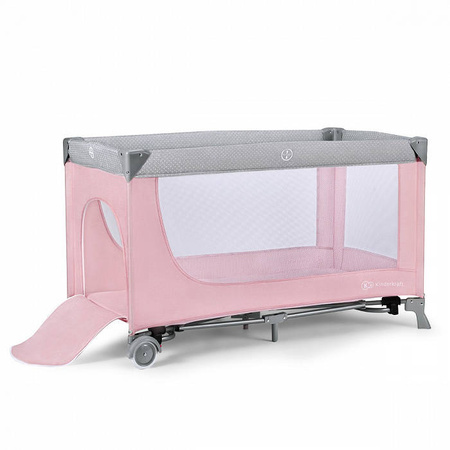 Kinderkraft Łóżeczko turystyczne Leody pink z akcesoriami 917945
