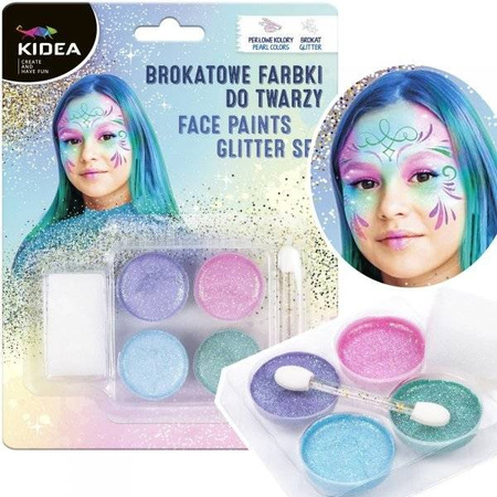 Brokatowe farbki do twarzy Kidea 085521