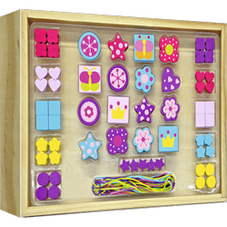 Trefl zabawka drewniana kolorowe koraliki 610031