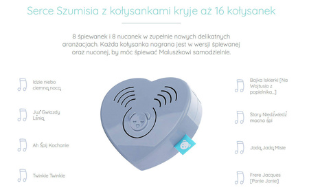 Szumisie misie grafit/ecri mechanizm kołysanki pl 821616