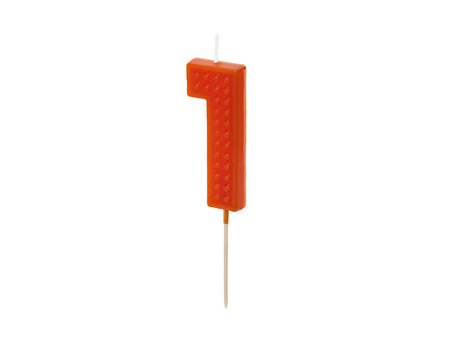 Świeczka urodzinowa Cyferka 1 6cm czerwony 031296
