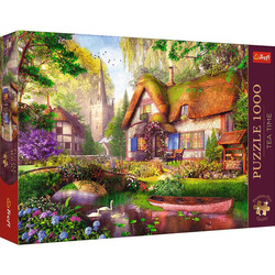 Puzzle Trefl 1000 Premium Plus Tea Time Urocza chatka w lesie 108014