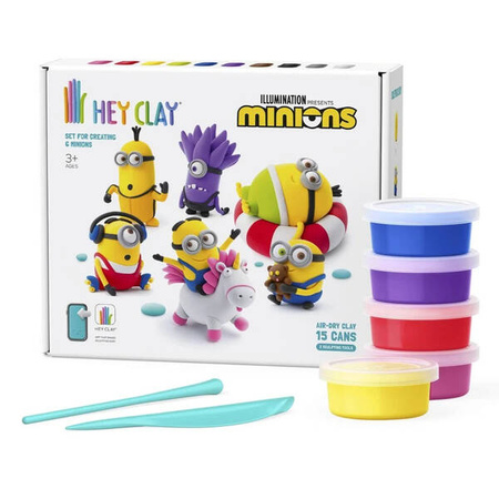 HEY CLAY ZESTAW MINIONKI+AKCESORIA 15PAK 608244