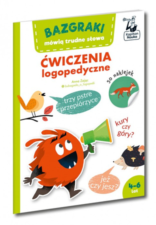 Książeczka Bazgraki mówią trudne słowa Ćwiczenia logopedyczne 4-6 lat 816984