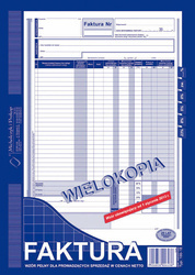 DRUK FAKTURA A4 WIELOKOPIA 100-1E