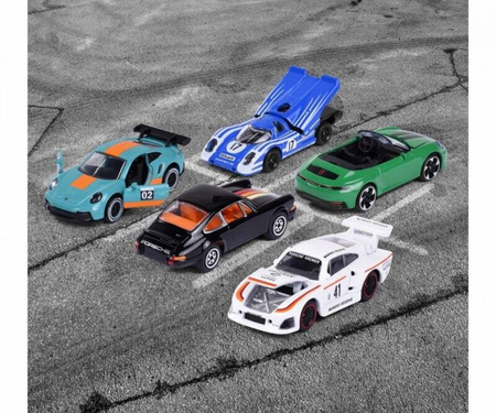 Majorette Autka 5 Pack Samochodziki Porsche Edition 073223