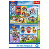 Puzzle Trefl 2x70 Psi Patrol rządzi 344417
