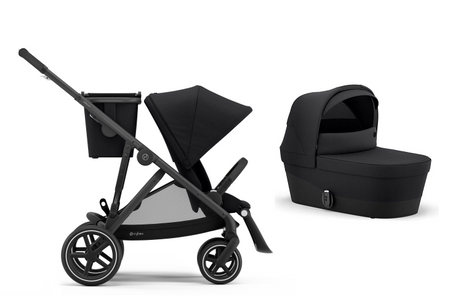 Cybex Zestaw Gazelle S Black Deep Black Wózek Spacerowy + gondola
