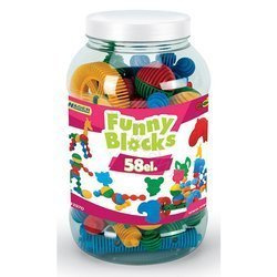 Klocki funny blocks w słoiku dużym 58szt wader 41970