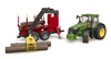 Bruder 03154 Traktor John Deere 7R 350 z przyczepą wraz z żurawiem i 4 balami drzewa 031541