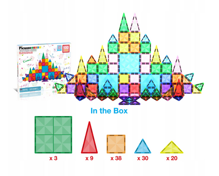 Picasso Tiles Klocki magnetyczne 100 elementów Diamond 022327