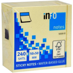 Kostka Info 50x50mm 240k żółta 771457