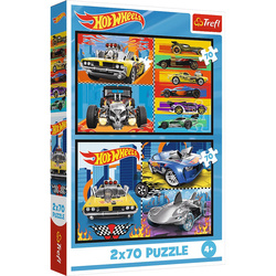 Puzzle Trefl 2x70 Samochodziki Hot Wheels 344424