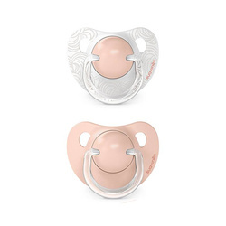 Suavinex Smoczek anatomiczny silikonowy 2 szt. | 0-6 m | brzoskwiniowy | Dreams