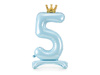 Stojący balon foliowy 84cm błękit Cyfra 5 167902