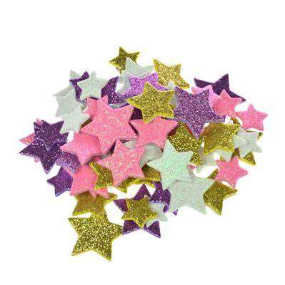 Naklejki brokatowe gwiazdki - mix 226325