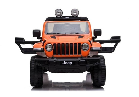 Auto na akumulator Jeep Rubicon 4x4 pomarańczowy 