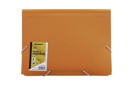 Teczka z przegródkami a4 pp-104 pomarańczowa penmate