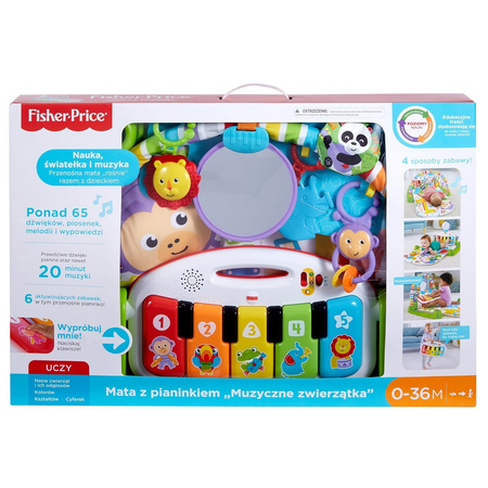 Fisher price mata z pianinkiem fwt13 muzyczne zwierzęta