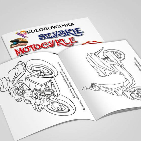 Kolorowanka Szybkie motocykle z naklejkami 668606