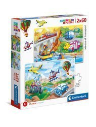 Clementoni Puzzle 2*60el Super Kolor Means of transport