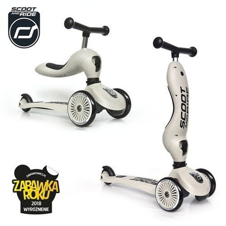 SCOOTANDRIDE Highwaykick 1 2w1 Jeździk i hulajnoga 1-5 lat Ash 962681