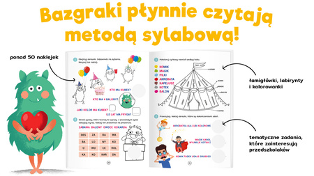 Książeczka Bazgraki Czytanie sylabowe Ćwiczenia 5-7 lat 044027
