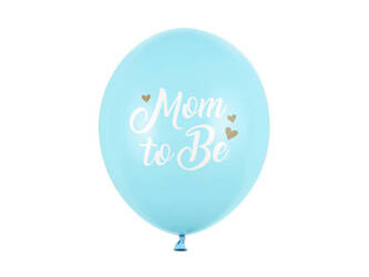 Balony 30cm Mom to be Pastel Light Blue A'6 199101