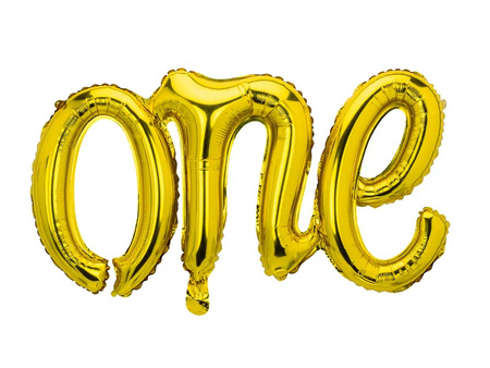 Balon foliowy One 66x37cm złoty 132856