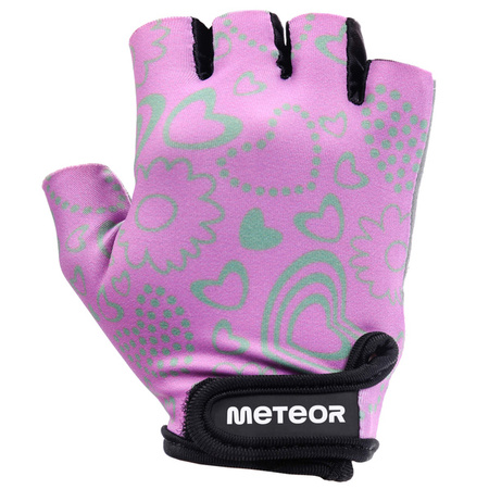 Rękawiczki rowerowe Meteor Kids XS Flower 024496