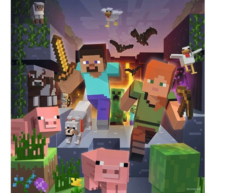 Puzzle Ravensburger 3*49el Minecraft 056217