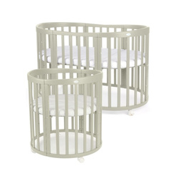 Waldin Owalne Łóżeczko 7w1 z materacem Oliwka